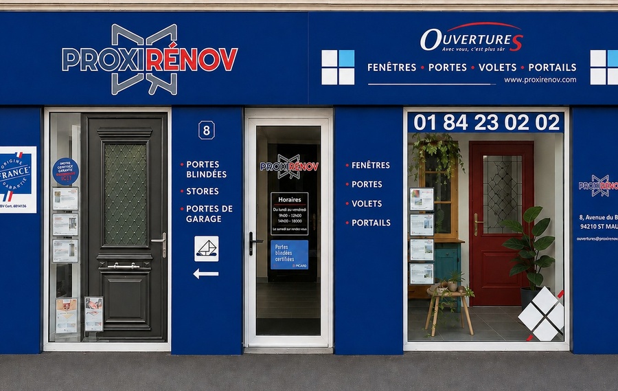 Notre showroom PROXIRENOV &agrave;&nbsp;ST MAUR DES FOSSES - O1 84 23 02 02